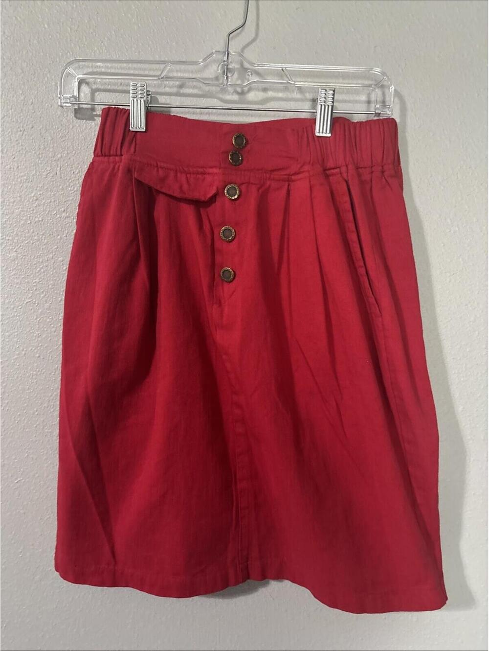 US Boys Non Stop Wear Vintage Red Skirt Size Medium M Made In USA